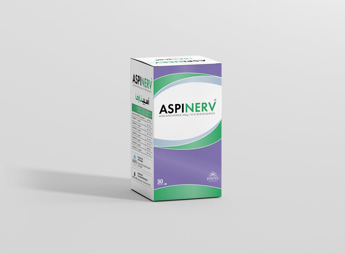 Aspinerv® – Complément Alimentaire Acide Alpha-Lipoïque & Vitamines B – 30 Gélules