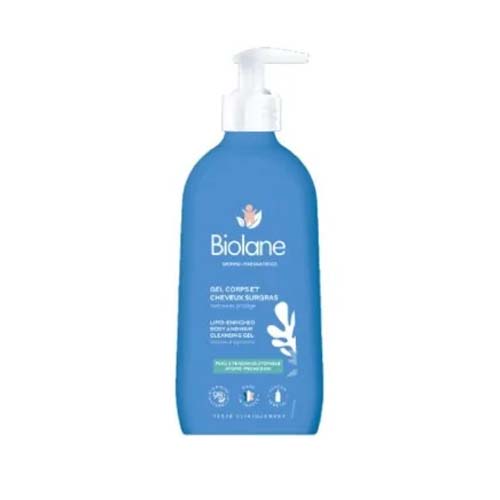 BIOLANE GEL CORPS ET CHEVEUX SURGRAS 350ML.