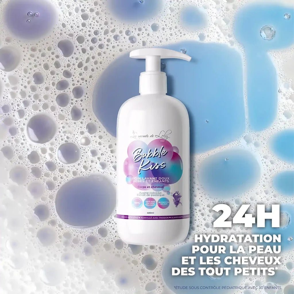 Bubble Kiss – Soin Lavant 2 - en - 1 Corps & Cheveux Bébés & Enfants 400ml | Les Secrets de Loly - La Grande Para