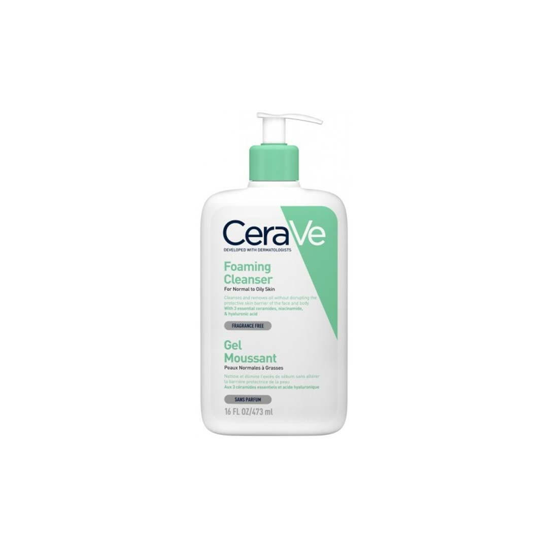 CERAVE GEL MOUSSANT PEAUX NORMALES A GRASSES 473 ML.