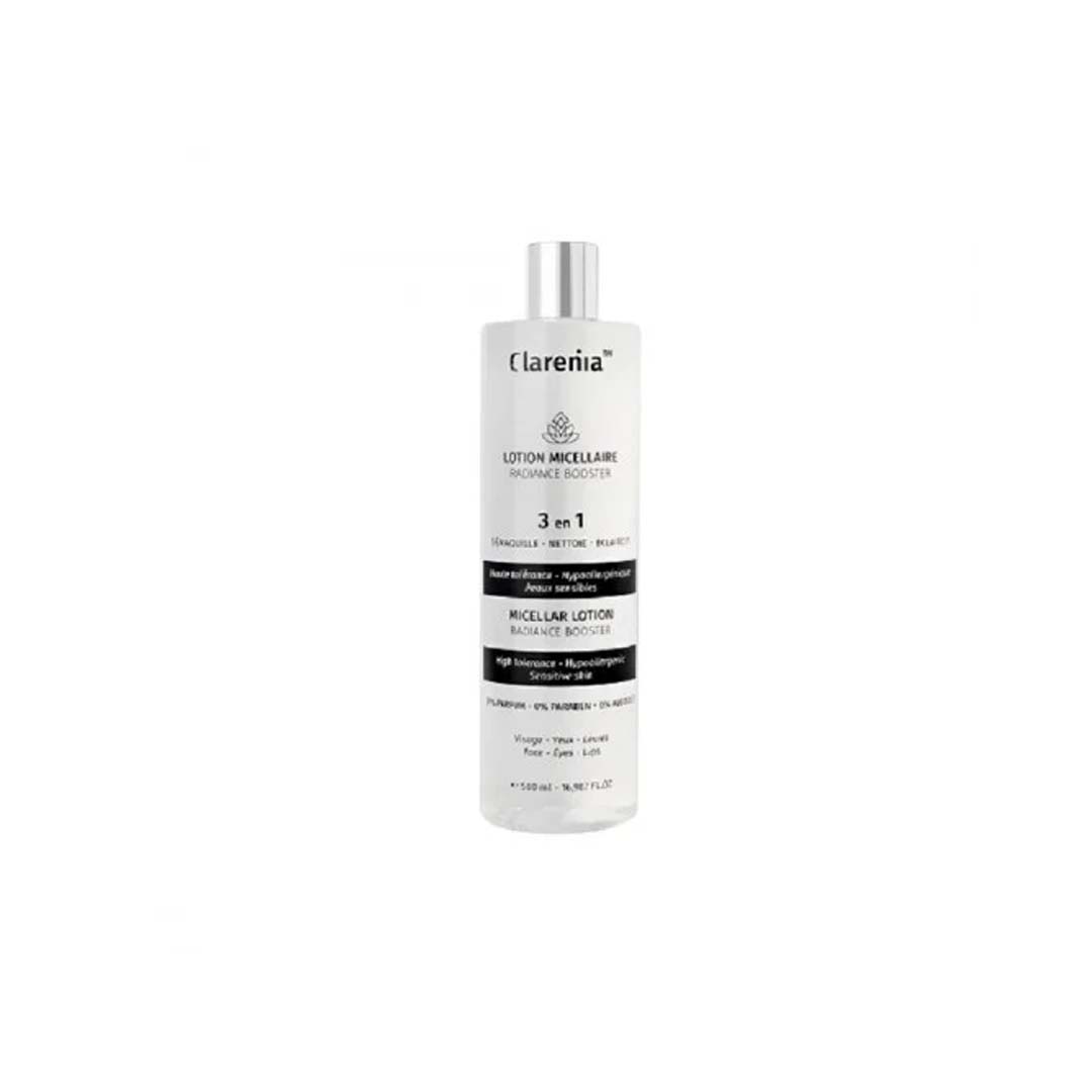 CLARENIA EAU MICELLAIRE RADIANCE BOOSTER 3EN1, 500ML