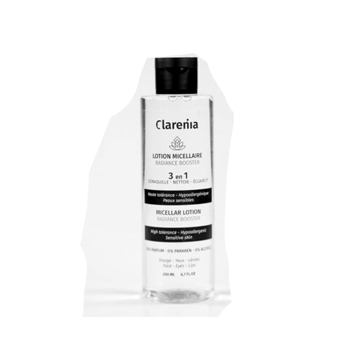 CLARENIA EAU MICELLARE RADIANCE BOOSTER 3EN1, 200ML.