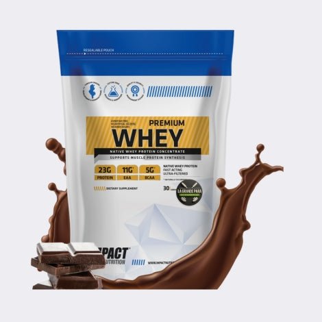 IMPACT Premium Whey 1.8kg - Concentré Natif Protéines Petit-Lait 23g par Portion