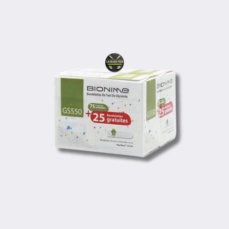 BIONIME Bandelettes Glycémie BT75+25 GRATUIT - Test Diabète Précision Tunisie