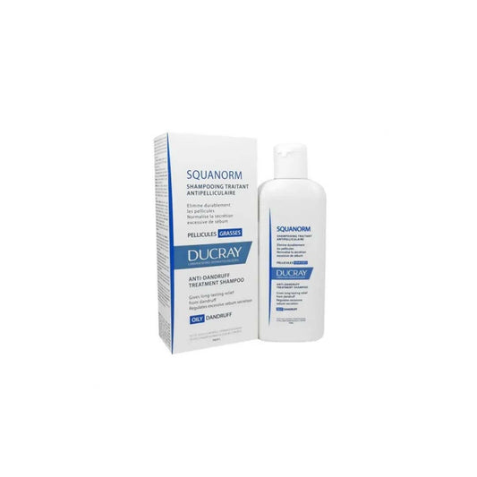 DUCRAY SQUANORM SHAMPOOING PELLICULES GRASSES 200ML.