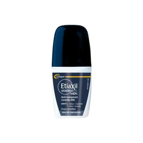 ETIAXIL ROLL ON DEODORANT MEN ANTI TRANSPIRANT PEAUX SENSIBLES 50ML.