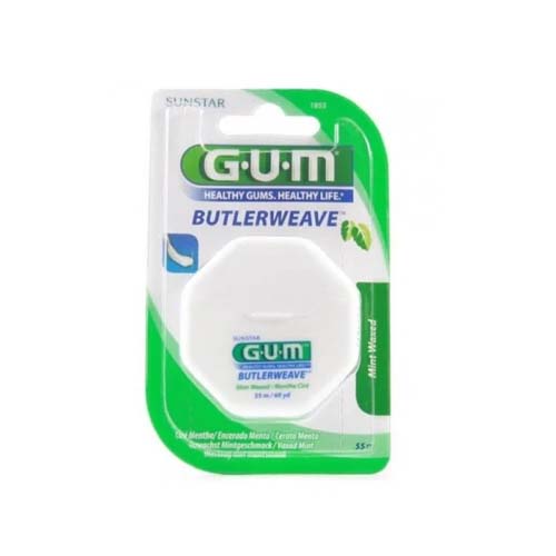 GUM FILS DENTAIRES PLATS CIRE MENTHOLE 55M 1855