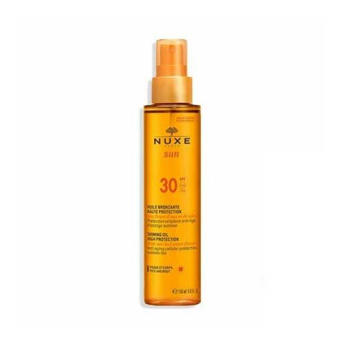 Huile Bronzante Visage et Corps SPF 30 NUXE Sun.