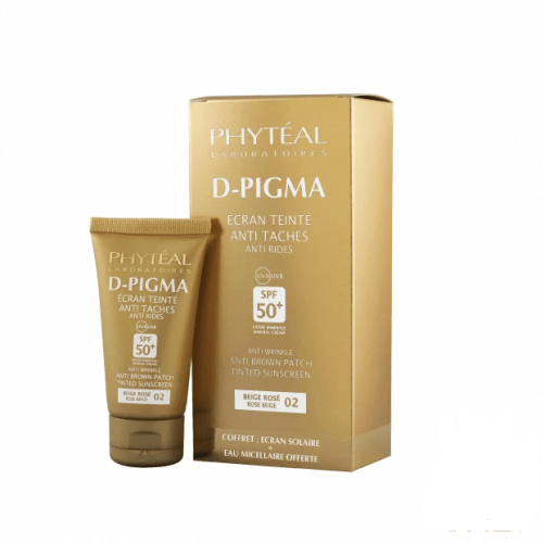 PHYTEAL DPIGMA ECRAN TEINTE BEIGE ROSÉ SPF50+EAU MICELLAIRE A L'ALOE VERA 150ML (OFFERTE).