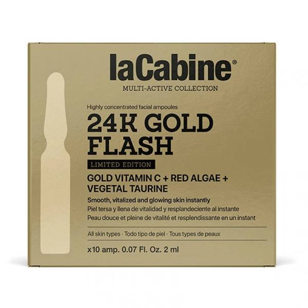 La Cabine Ampoules 24K Gold Flash Édition Limitée 10×2 ml.