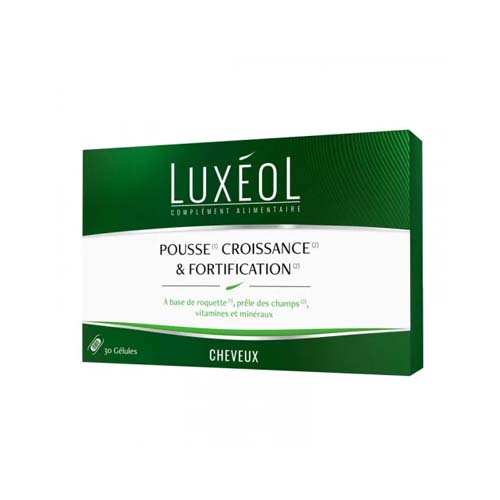 LUXEOL COMPLEMENT ALIMENTAIRE POUR CHEVEUX: POUSSE, CROISSANCE & FORTIFICATION 30 GELULES