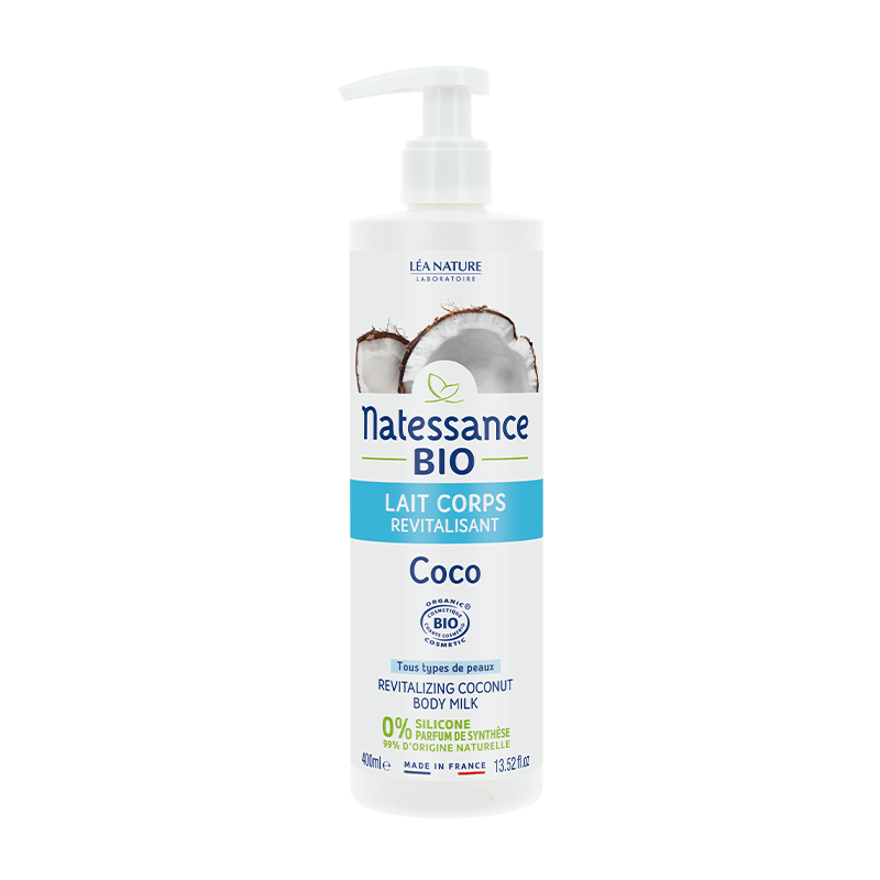 NATESSANCE LAIT CORPS REVITALISANT COCO - TOUS TYPES DE PEAUX -400ML.