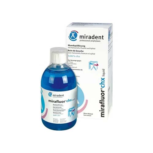 MIRADENT Bain de Bouche Mirafluor chx , 500ml.