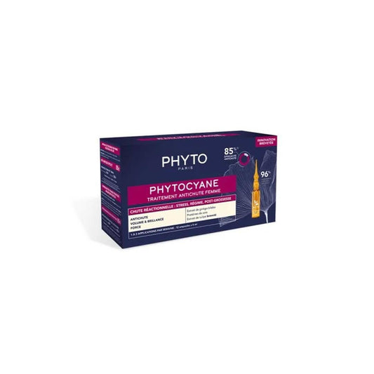 PHYTOCYANE TRAITEMENT ANTI-CHUTE REACTIONNELLE FEMME 12*5ML.