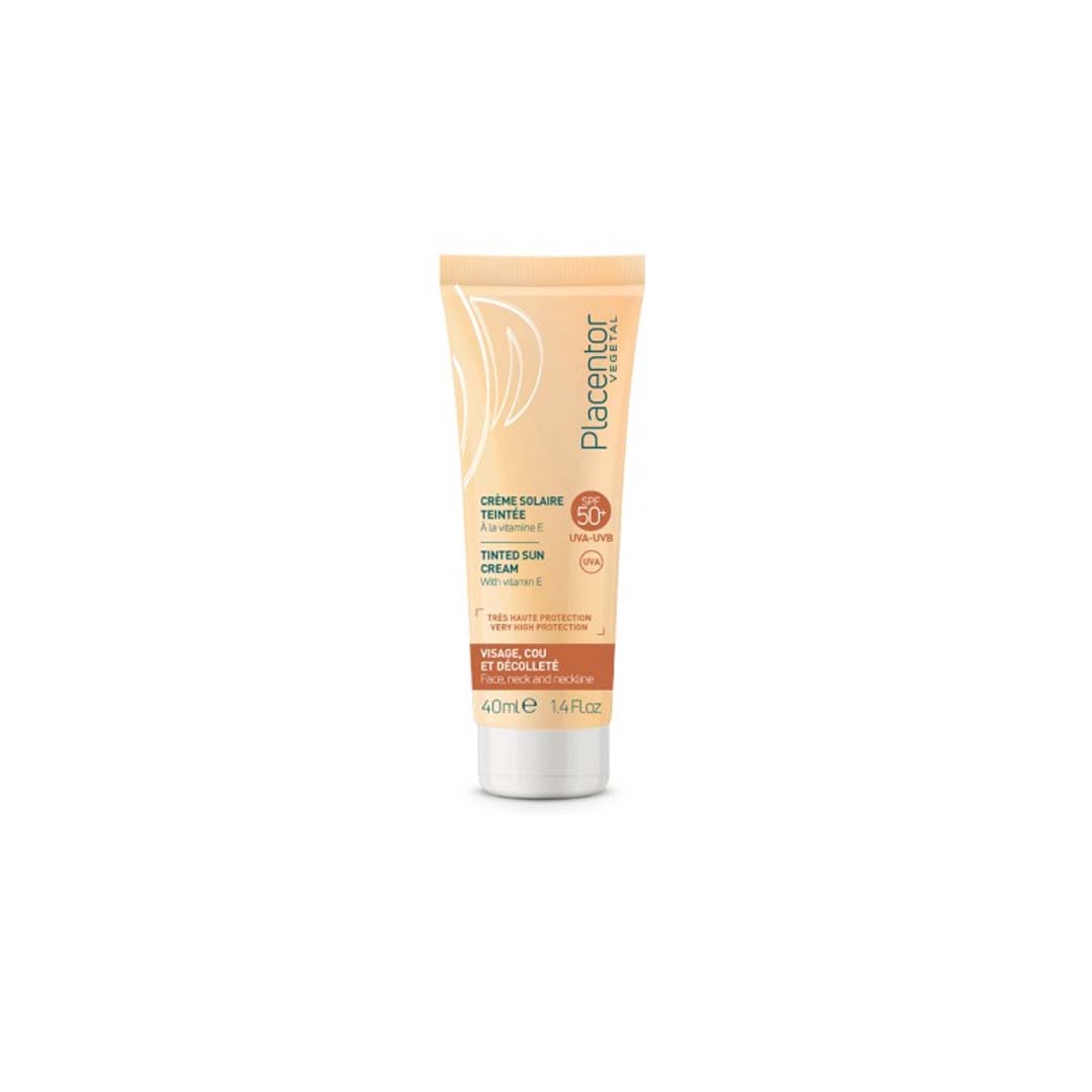 PLACENTOR VEGETAL CREME SOLAIRE TEINTE A LA VITAMINE E SPF 50, 40ML