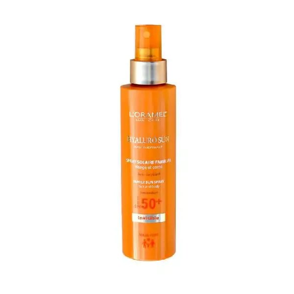 L'ORAMEL Hyalurosun Spray solaire familial spf50+ 170ml.