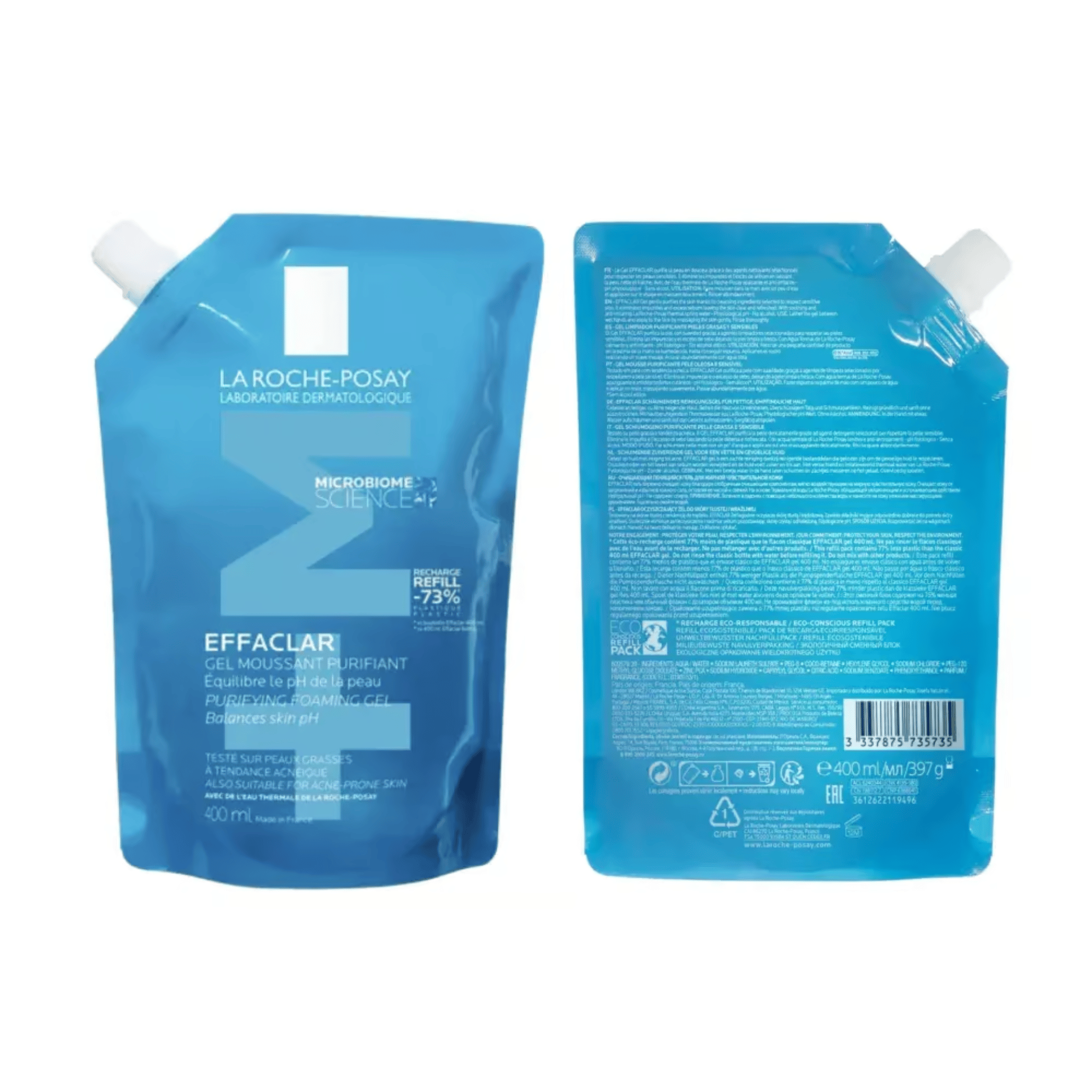 La Roche - Posay Effaclar Gel Moussant Purifiant Recharge 400ml - La Grande Para