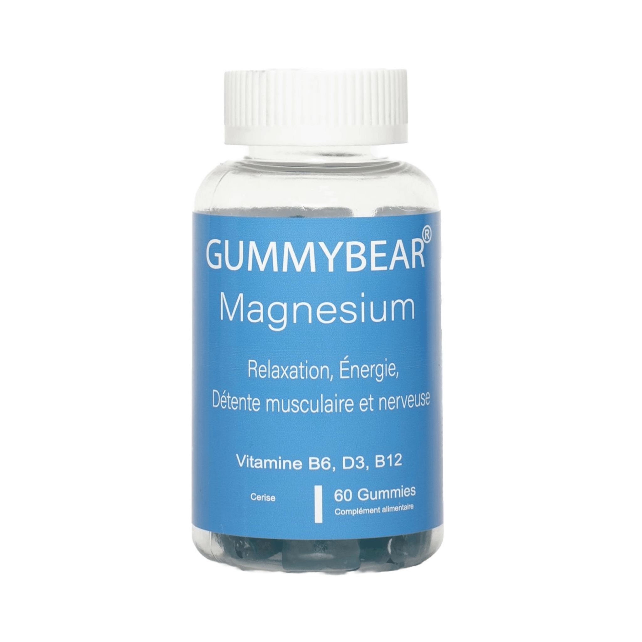 Gummybear Magnésium 60 Gummies - Citrate Vitamines B6 B12 D3 - La Grande Para