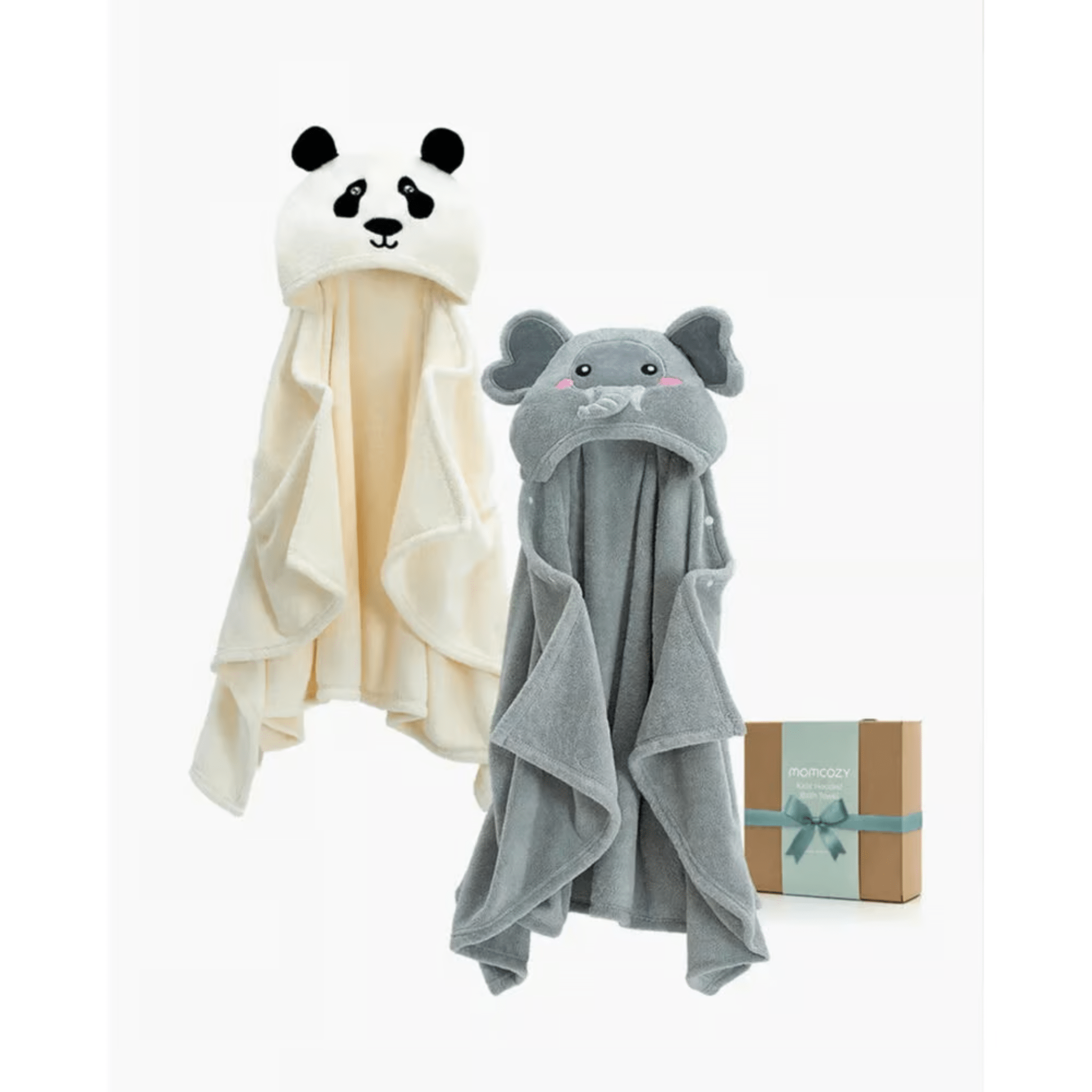 Momcozy Cape de Bain à Capuche Ultra Douce 76x76cm - 0 à 5 Ans - La Grande Para