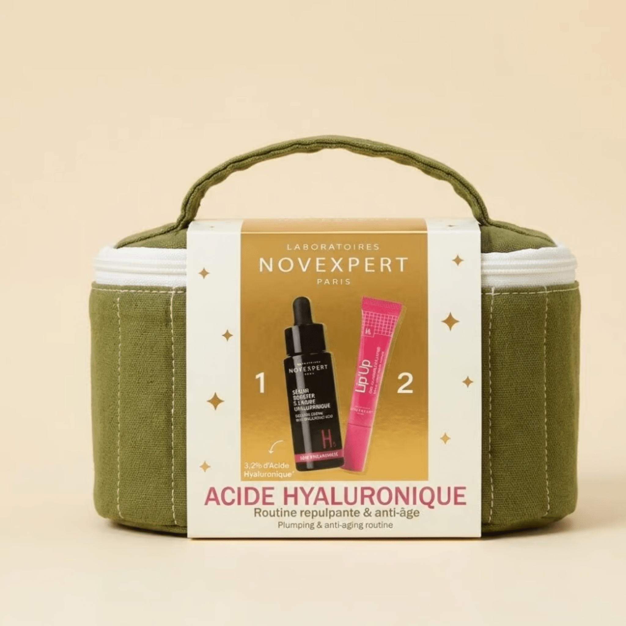 Novexpert Coffret Sérum Booster à l'Acide Hyaluronique 30ml + Lip'Up Soin Lèvres Repulpant 8ml (Offert) - La Grande Para