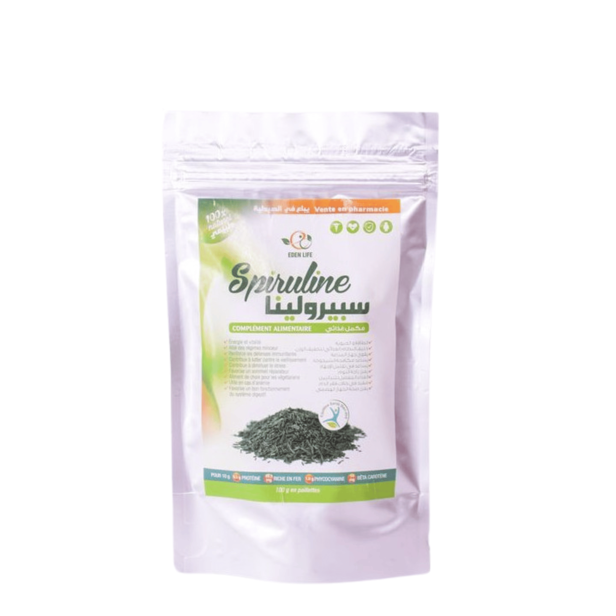 Eden Life Spiruline Paillettes Bio 100g