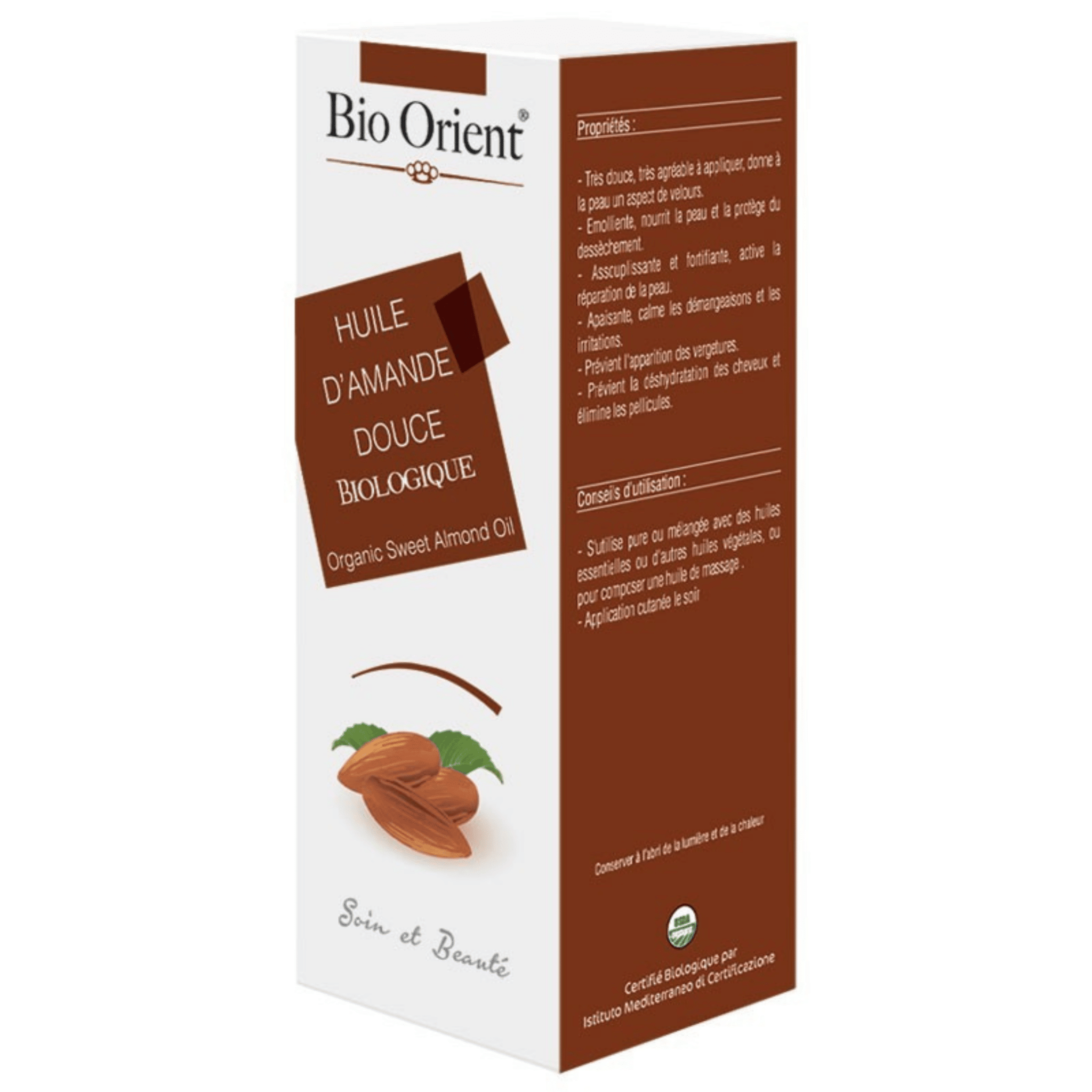 BIO ORIENT Huile d'Amande Douce Bio 90ml - La Grande Para