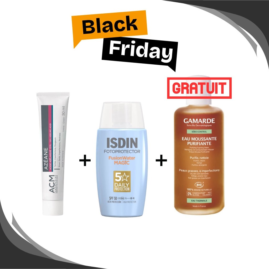 BLACK FRIDAY ACM Azeane + ISDIN Fusion Water SPF50 + GAMARDE Eau Moussante GRATUIT - La Grande Para