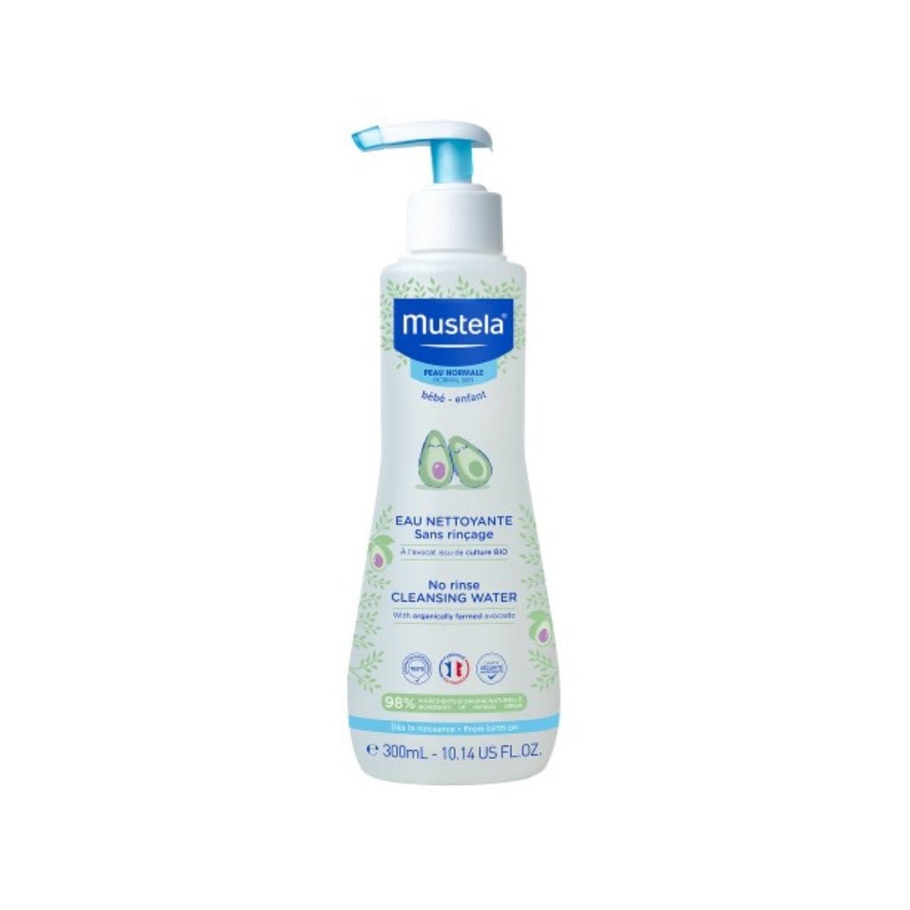 Mustela Eau Nettoyante Sans Rinçage 500ml - Nettoyant Doux Bébé Visage Corps - La Grande Para
