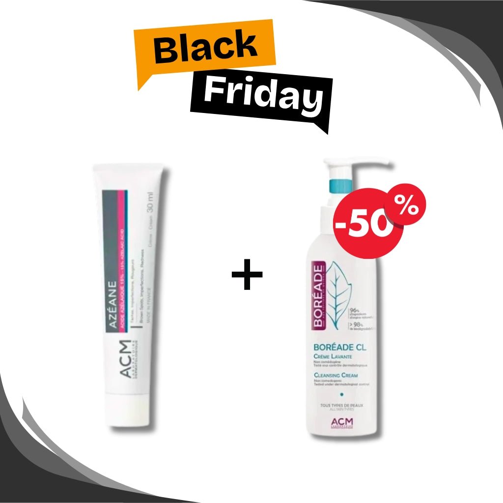 BLACK FRIDAY ACM Azeane Crème + Boréade CL Nettoyant - 50% Pack Anti - Acné Rosacée - La Grande Para