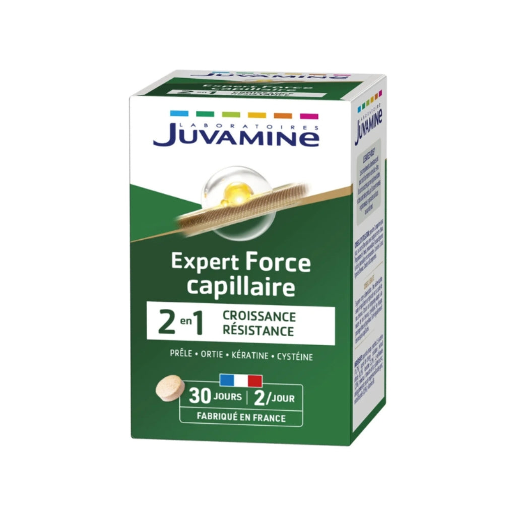 Juvamine Force Capillaire 60 Comprimés - Cheveux Forts Brillants | Biotine Zinc 2 Mois 1