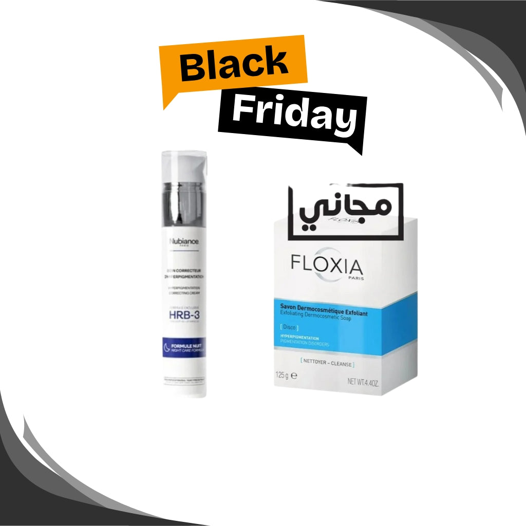 🔥 BLACK FRIDAY Nubiance Coffret Anti-Taches HRB-3 + Floxia Savon GRATUIT | Peaux Noires Métissées