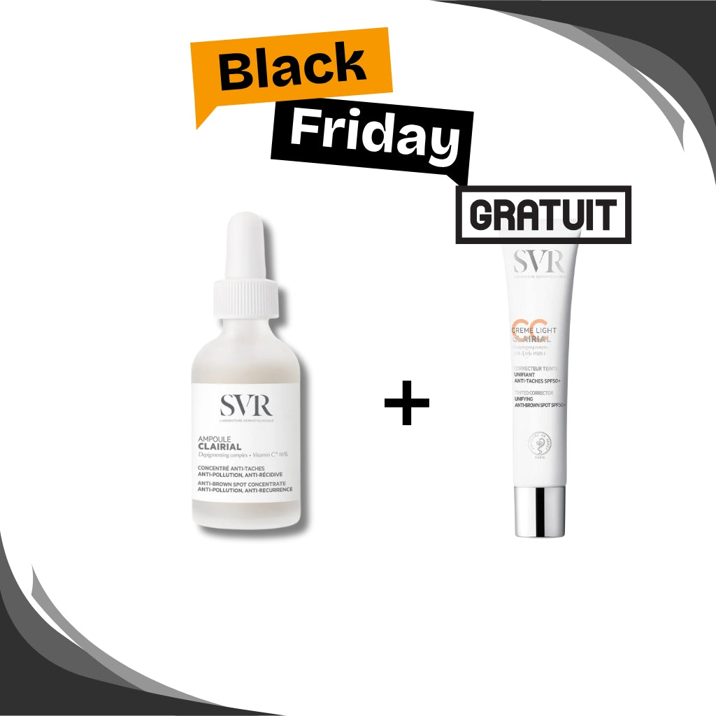 🔥 BLACK FRIDAY SVR Pack Ampoule Clairial + Crème Light SPF50+ GRATUITE | Anti-Taches Unifiant 1