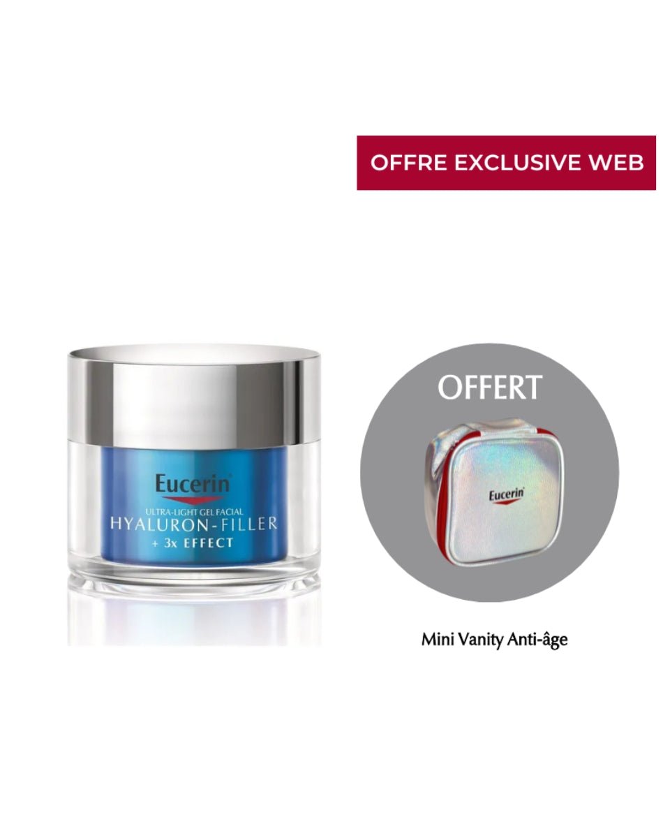 EUCERIN Hyaluron - Filler + 3x Effect Gel Crème Nuit 50ml + Mini Vanity Offerte - La Grande Para