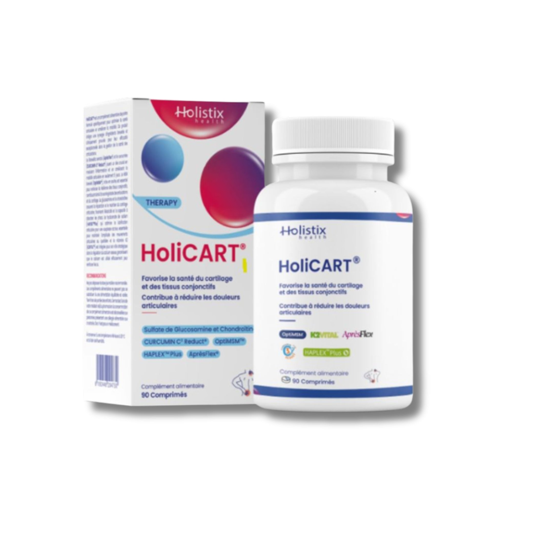 Holistix HoliCART 90 Comprimés - Glucosamine Chondroïtine MSM | Articulations Cartilage Mobilité - La Grande Para