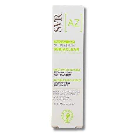 SVR Sebiaclear Gel Flash 4H 15ml - Effet Patch Invisible | Anti - Boutons Stop Imperfections - La Grande Para