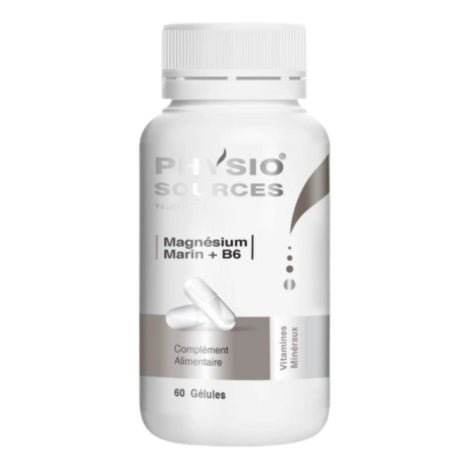 PHYSIOSOURCES MAGNESIUM MARIN+VIT B6 60 GELULES - La Grande Para