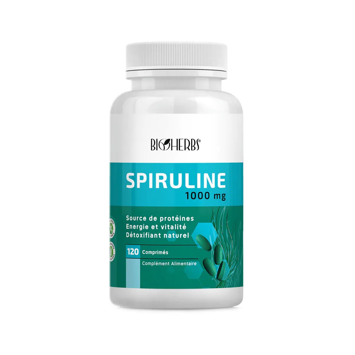 BIOHERBS Spiruline 1000mg 120 Comprimés 1