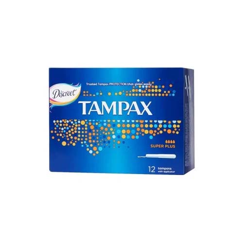 TAMPAX TAMPONS SUPER PLUS 12 PIECES