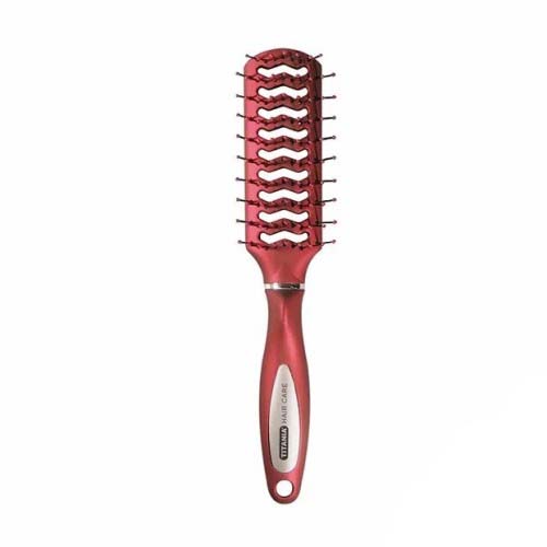 TITANIA BROSSE DOUBLE TUNNEL 9 RANGEES ROUGE 1634.