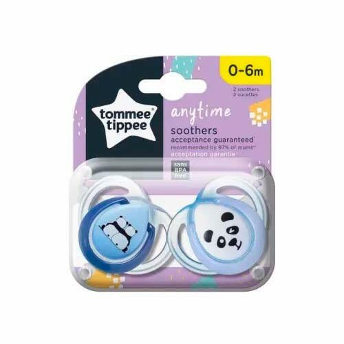TOMMEE TIPPEE ANYTIME 2 SUCETTES ORTHODONTIC 0-6M.