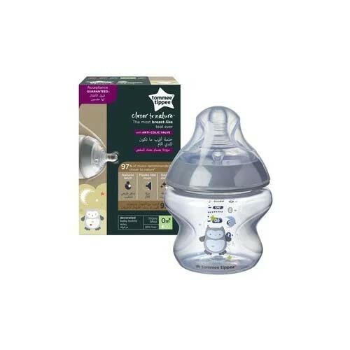 TOMMEE TIPPEE CLOSER TO NATURE BIBERON CHOUETTE GRIS 0M+ 150ML.