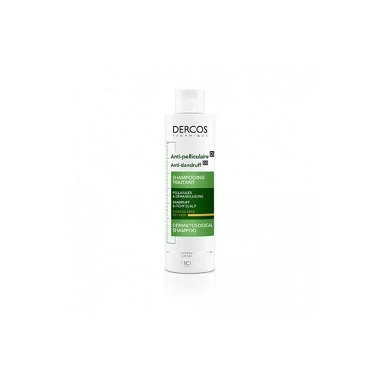 VICHY DERCOS ANTI-PELLICULAIRE SHAMPOOING TRAITANT CHEVEUX SECS 200ML.