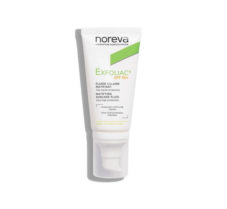 Noreva Exfoliac Fluide Solaire Matifiant SPF50+ 40ml - La Grande Para