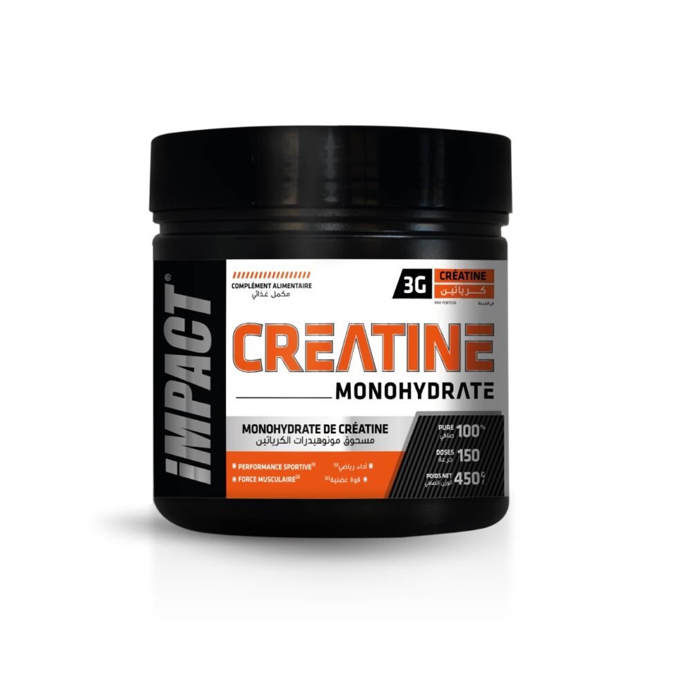 IMPACT Créatine Monohydrate 450g - Format Économique Pro