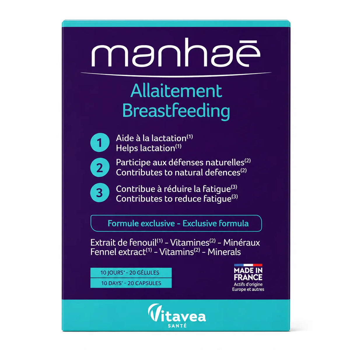 Vitavea Manhaé Allaitement 20 gélules