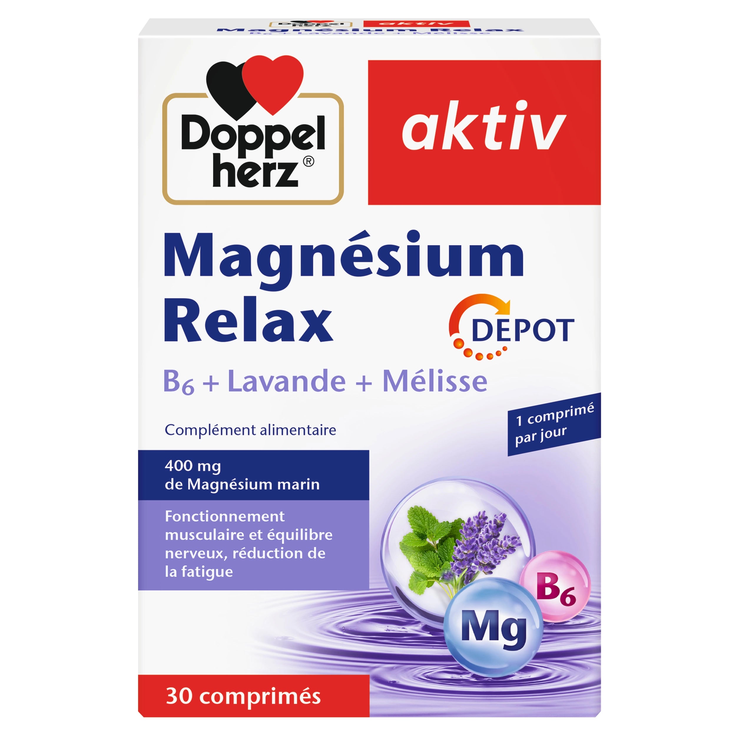 Aktiv Magnesium Relax 30 comprimes.