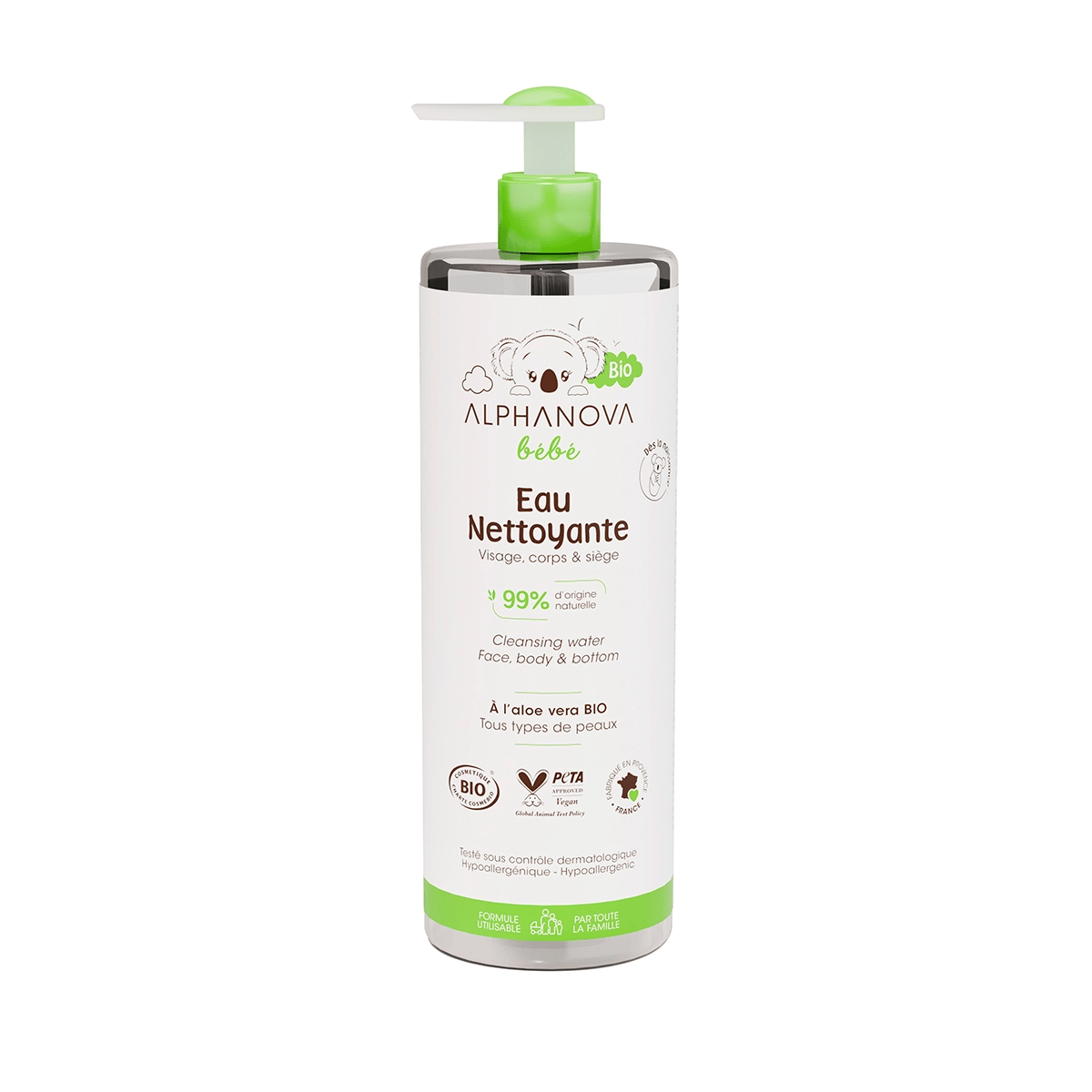 Alphanova Bébé Eau Nettoyante BIO 400ml