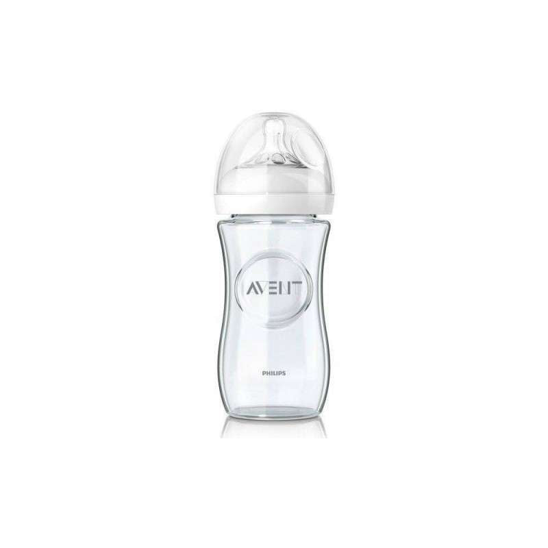 Philips AVENT Biberon NATURAL En Verre 240ml (1M+)