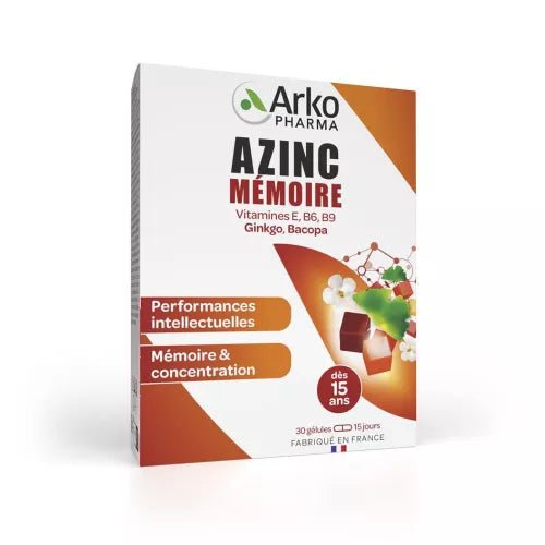 ARKOPHARMA AZINC MEMOIRE 30 GELULES - La Grande Para