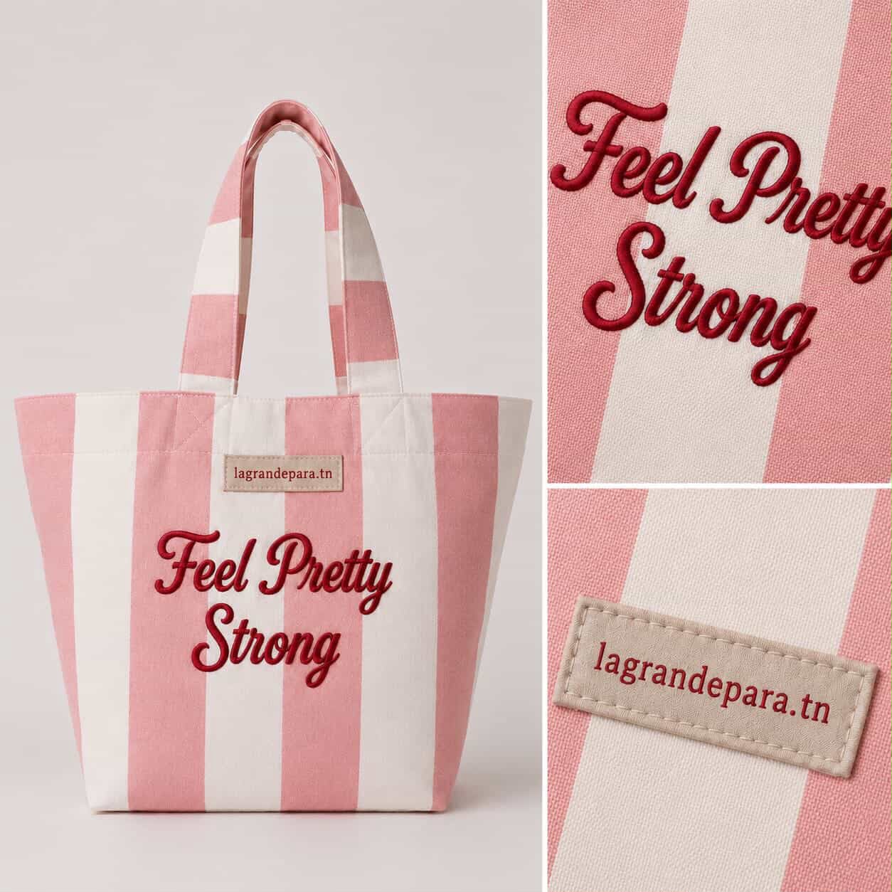 La Grande Para Feel Pretty Strong Tote Bag Rose 1